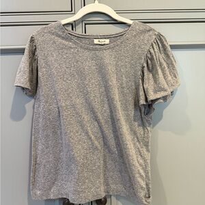 Madewell Gray Short Sleeve Blouse